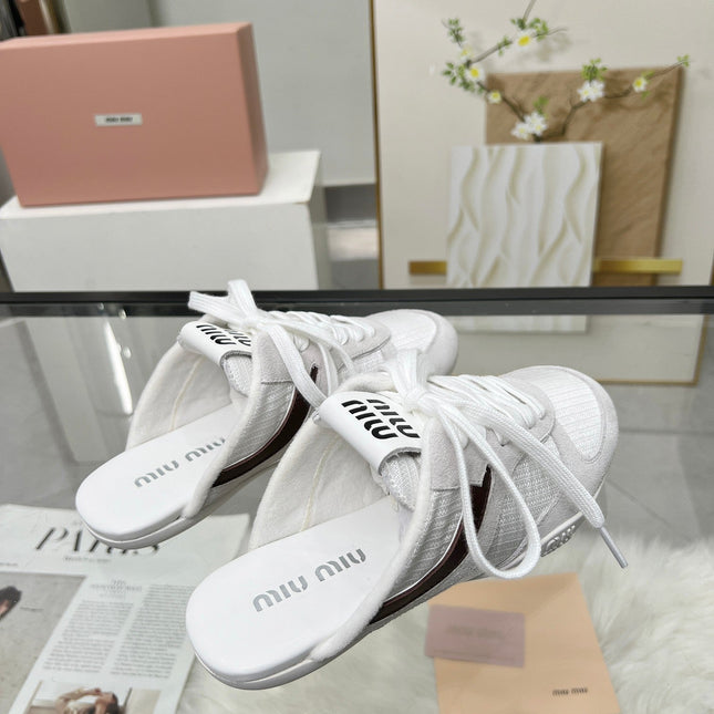 GYMNASIUM SNEAKERS MULES LIGHT GREY SUEDE AND WHITE TECHNICAL FABRIC