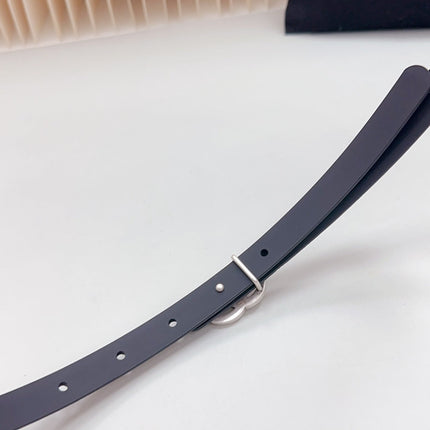 CC BELT 15 MM IN LIGHT GREY SUEDE WITH SILVER HARDWARE