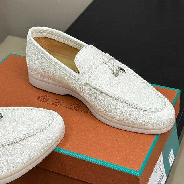 LP SUMMER CHARMS WALK LOAFERS WHITE LAMBSKIN