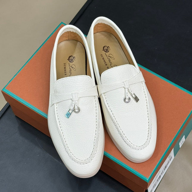 LP SUMMER CHARMS WALK LOAFERS WHITE LAMBSKIN