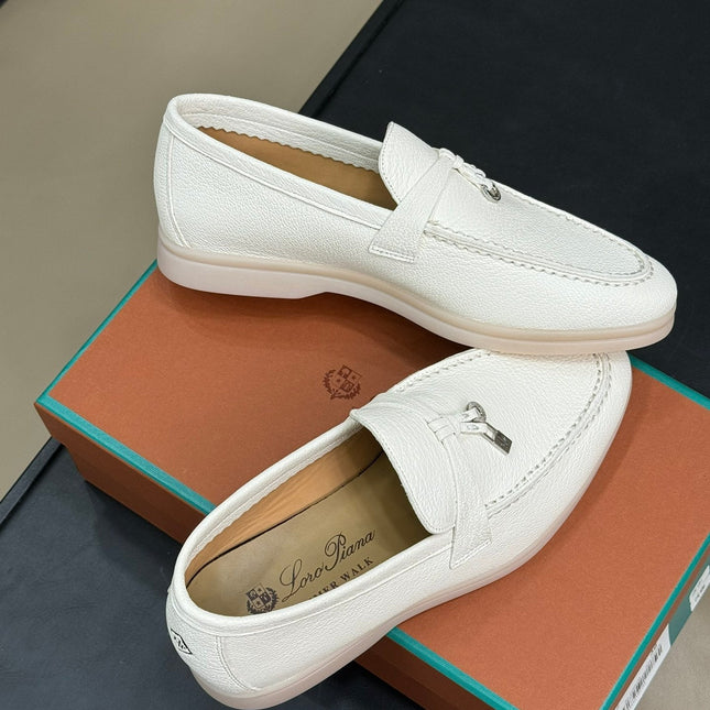 LP SUMMER CHARMS WALK LOAFERS WHITE LAMBSKIN