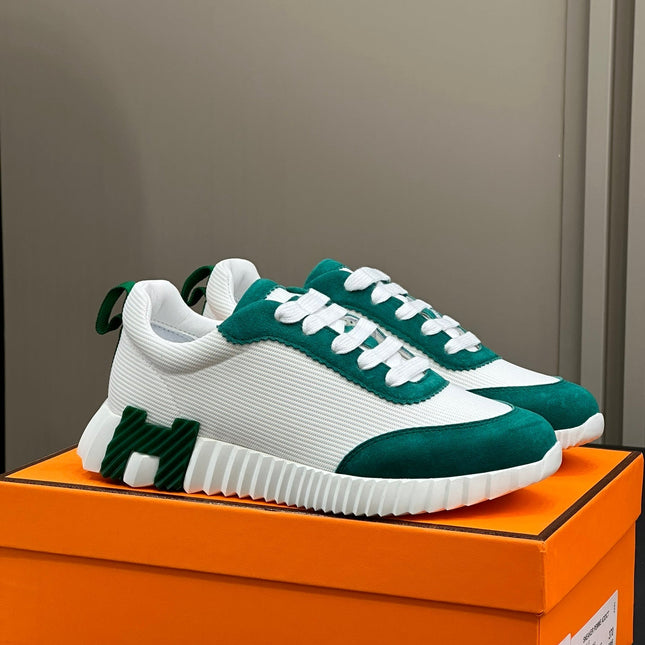 BOUNCING SNEAKERS TEAL MIX WHITE CALFSKIN