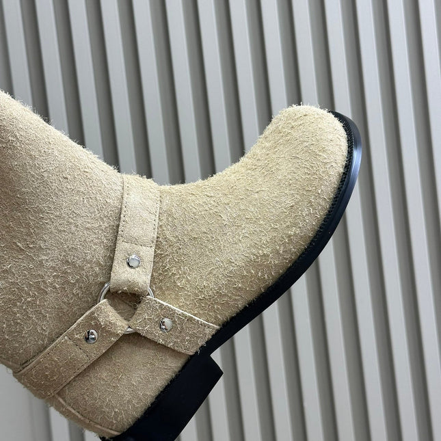 LW CAMPO BIKER BOOT KHAKI SUEDE