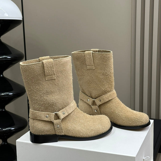 LW CAMPO BIKER BOOT KHAKI SUEDE