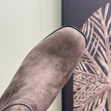 JILL 60 ANKLE BOOT IN BRUNETTE BROWN SUEDE