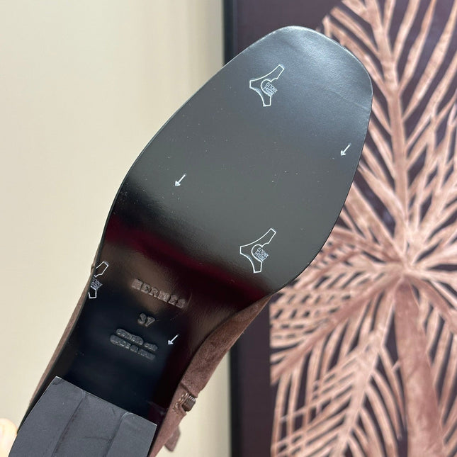 JILL 60 ANKLE BOOT IN BRUNETTE BROWN SUEDE