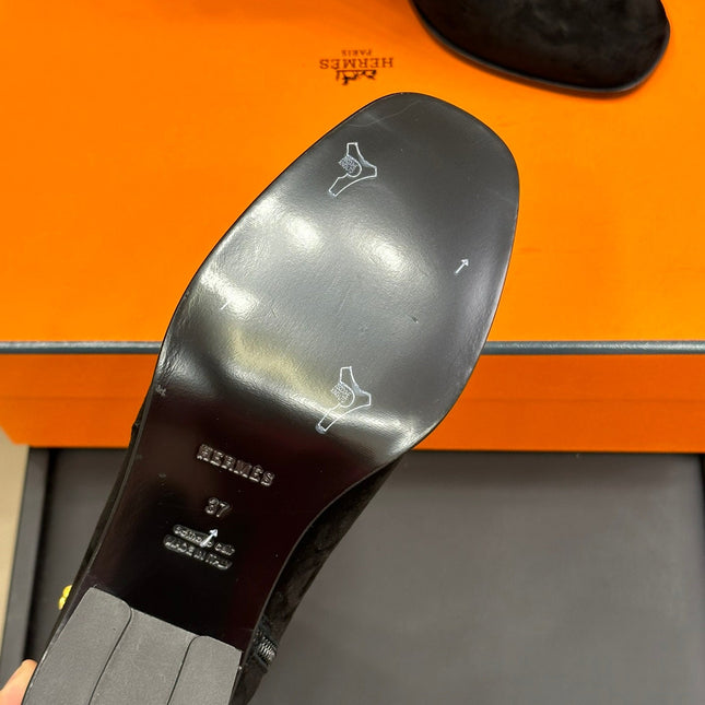 JILL 60 ANKLE BOOT IN BLACK SUEDE