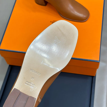 JILL 60 ANKLE BOOT IN BRONZE BROWN CALFSKIN