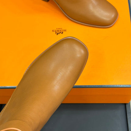 JILL 60 ANKLE BOOT IN BRONZE BROWN CALFSKIN