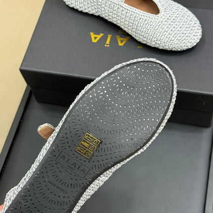 HANDWOVEN BALLET FLAT LIGHT BLUE