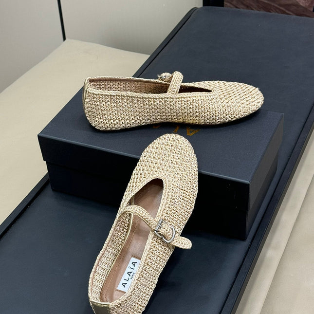 HANDWOVEN BALLET FLAT BEIGE
