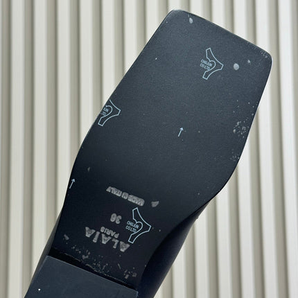 ALAIA 25S SQUARE TOE LOAFER IN BLACK CALFSKIN