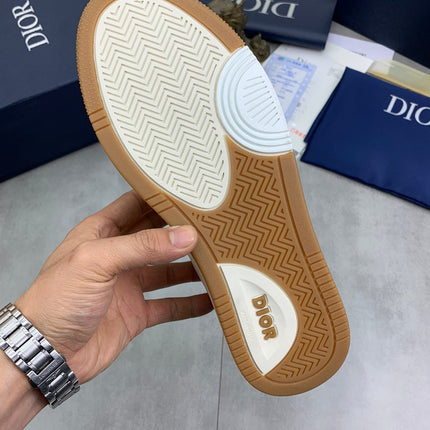 CD HOMME SNEAKERS IVORY CALFSKIN AND SUEDE