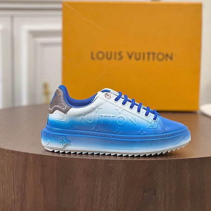 LV TIME OUT SNEAKER BLUE MIX WHITE CALFSKIN