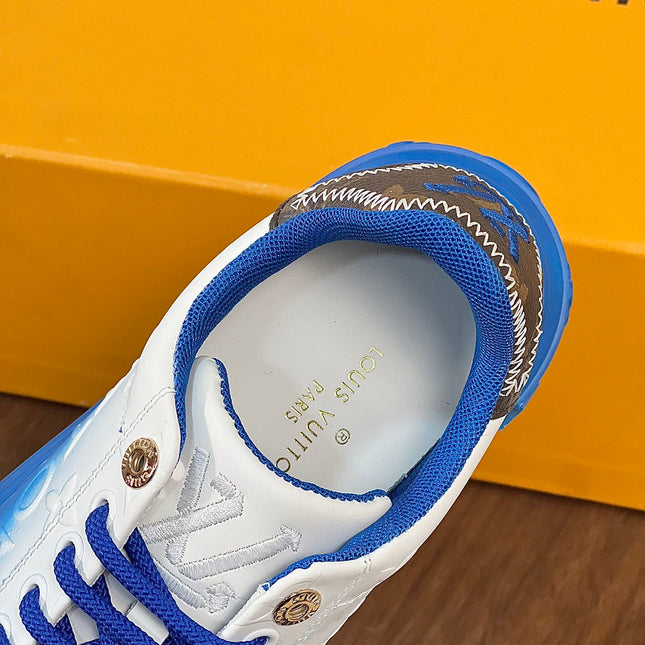 LV TIME OUT SNEAKER BLUE MIX WHITE CALFSKIN
