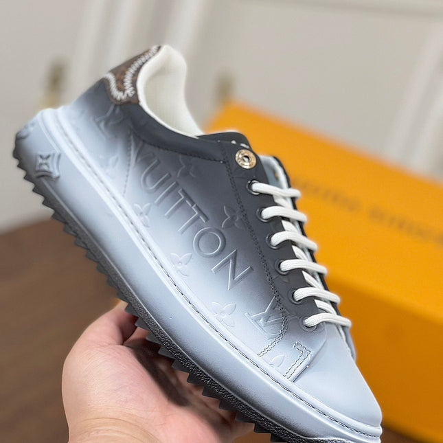 LV TIME OUT SNEAKER BLACK MIX WHITE CALFSKIN