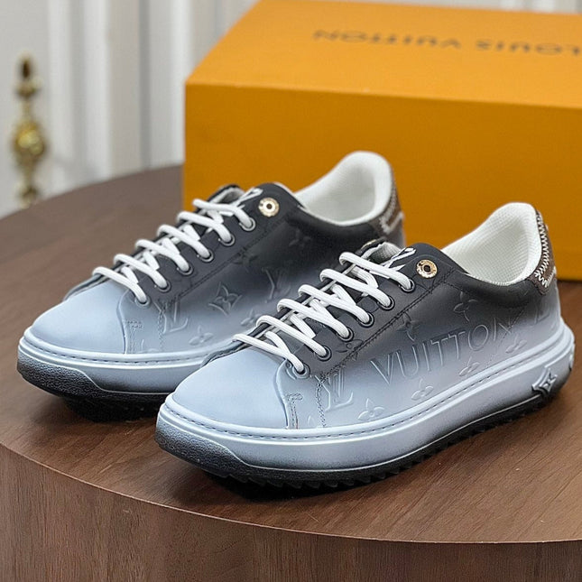 LV TIME OUT SNEAKER BLACK MIX WHITE CALFSKIN