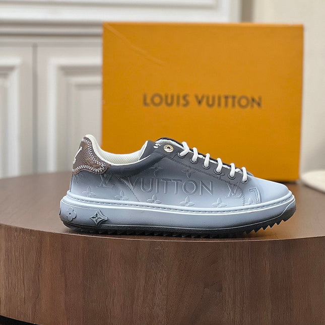 LV TIME OUT SNEAKER BLACK MIX WHITE CALFSKIN