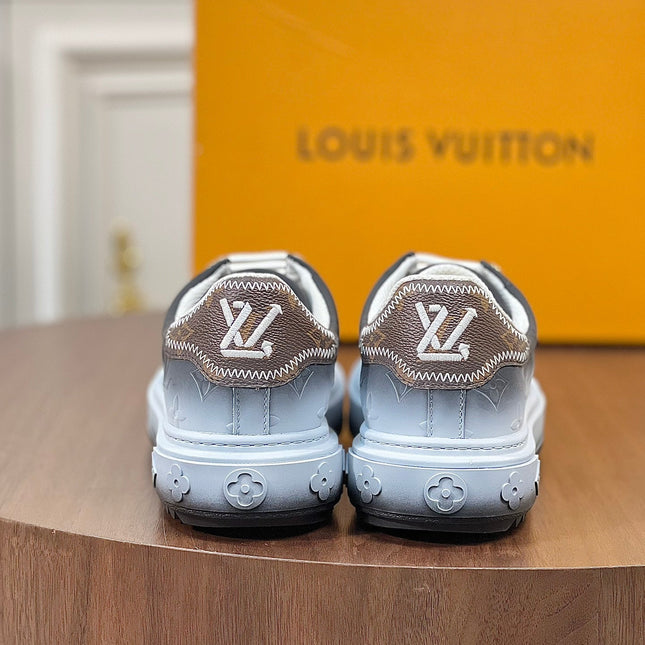 LV TIME OUT SNEAKER BLACK MIX WHITE CALFSKIN