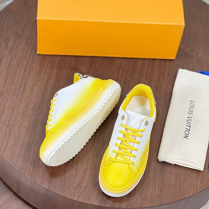 LV TIME OUT SNEAKER YELLOW MIX WHITE CALFSKIN