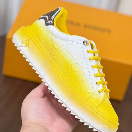 LV TIME OUT SNEAKER YELLOW MIX WHITE CALFSKIN