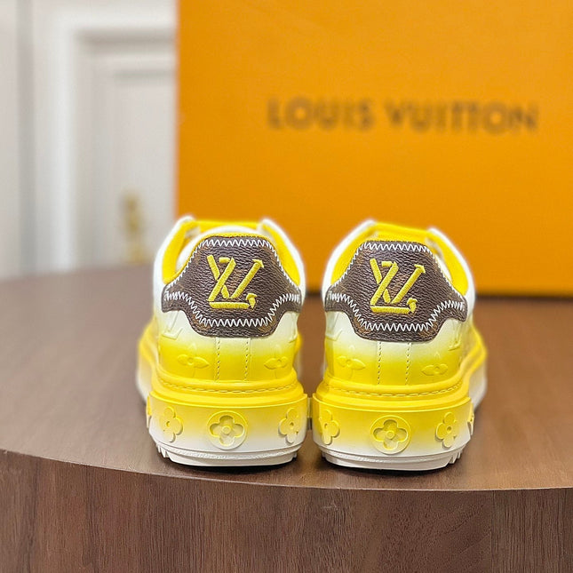 LV TIME OUT SNEAKER YELLOW MIX WHITE CALFSKIN