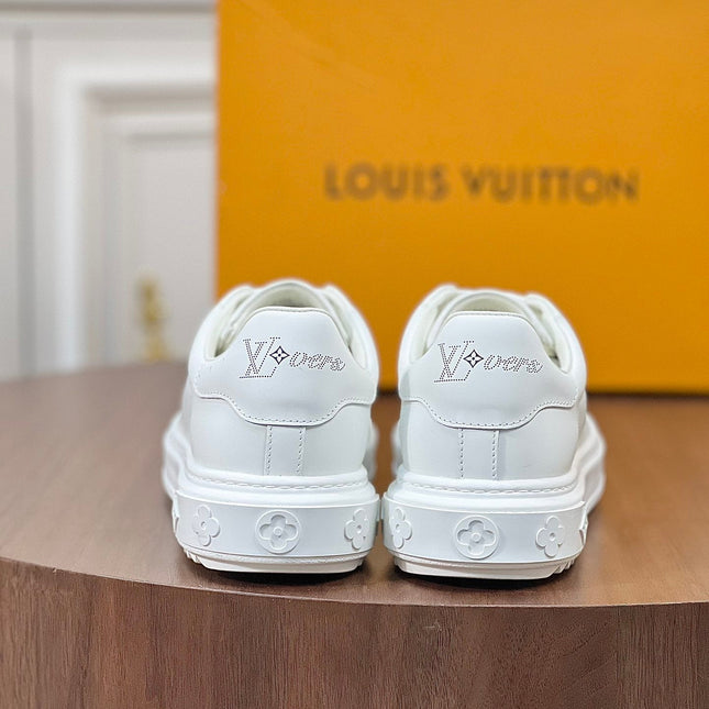 LV TIME OUT SNEAKER IN WHITE CALFSKIN