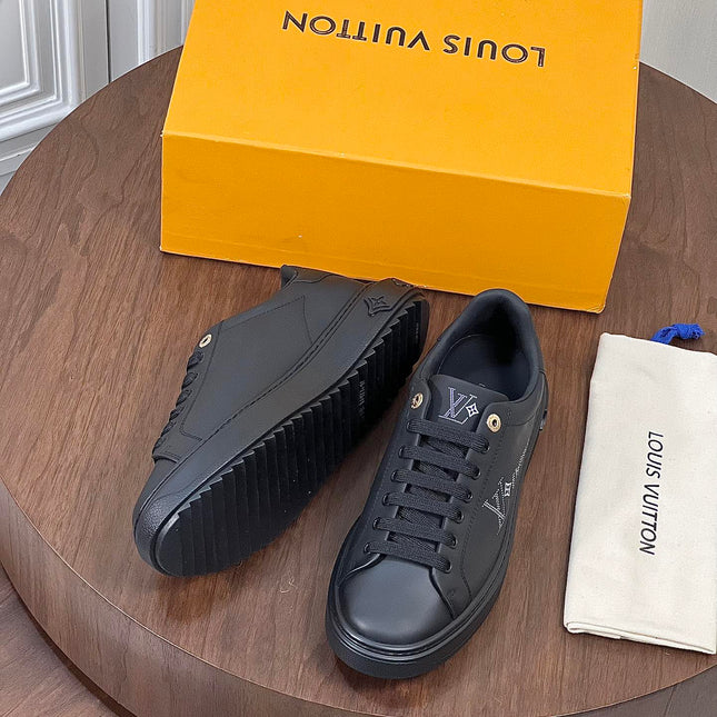 LV TIME OUT SNEAKER IN BLACK CALFSKIN