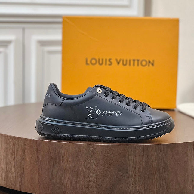 LV TIME OUT SNEAKER IN BLACK CALFSKIN