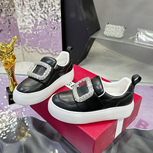 VIV' UP SNEAKERS IN BLACK CALFSKIN