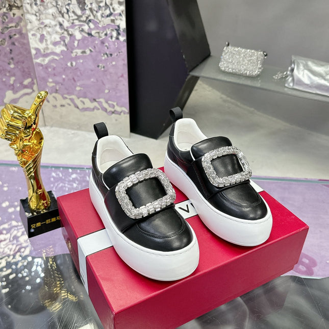 VIV' UP SNEAKERS IN BLACK CALFSKIN