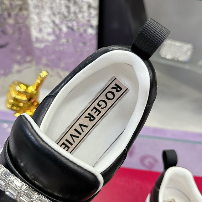 VIV' UP SNEAKERS IN BLACK CALFSKIN