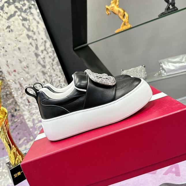 VIV' UP SNEAKERS IN BLACK CALFSKIN