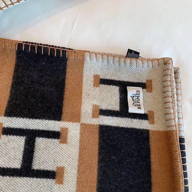 BLANKET 170 CM IN COLORFUL WOOL AND CASHMERE 118341