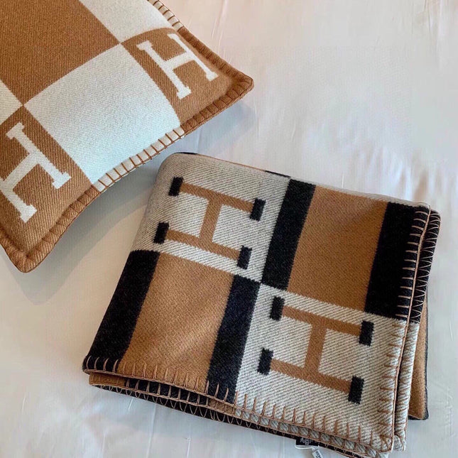BLANKET 170 CM IN COLORFUL WOOL AND CASHMERE 118341