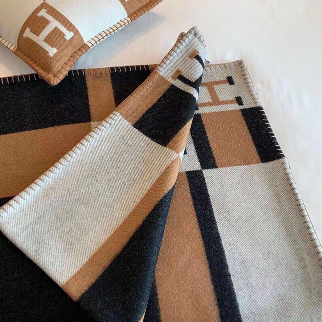 BLANKET 170 CM IN COLORFUL WOOL AND CASHMERE 118341
