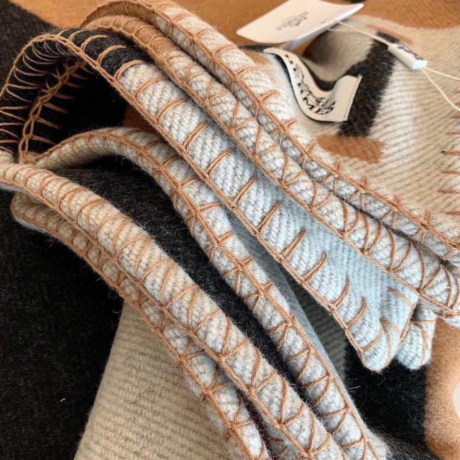 BLANKET 170 CM IN COLORFUL WOOL AND CASHMERE 118341