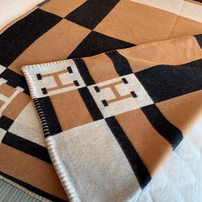 BLANKET 170 CM IN COLORFUL WOOL AND CASHMERE 118341