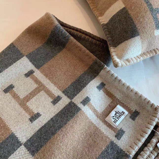 BLANKET 170 CM IN COLORFUL WOOL AND CASHMERE 118342