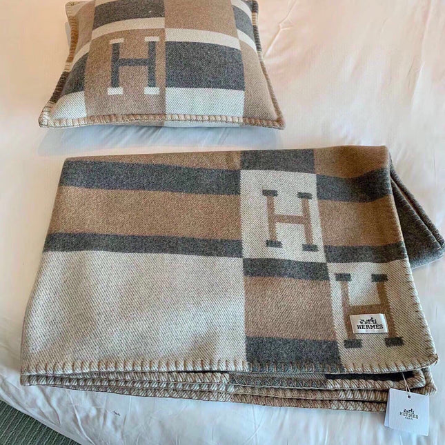 BLANKET 170 CM IN COLORFUL WOOL AND CASHMERE 118342