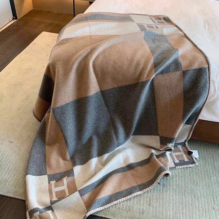 BLANKET 170 CM IN COLORFUL WOOL AND CASHMERE 118342