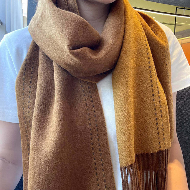 UNIE BRODEE GM MUFFLER IN COPPER BROWN CASHMERE