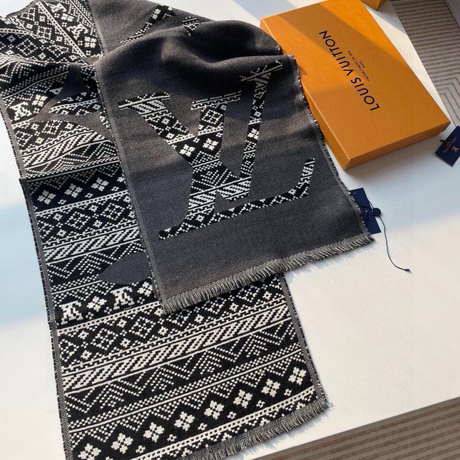 SCARF 200 CM IN MOUSE GRAY WOOL 390039