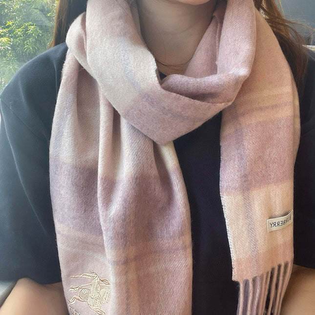 SCARF 180 CM IN PASTEL PINK WOOL 408566