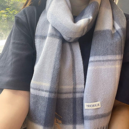 SCARF 180 CM IN WHITE MIX BLACK WOOL 408567