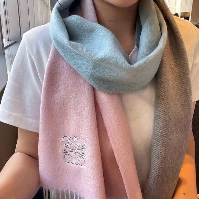 SCARF 180 CM IN COLORFUL CASHMERE AND WOOL 411657