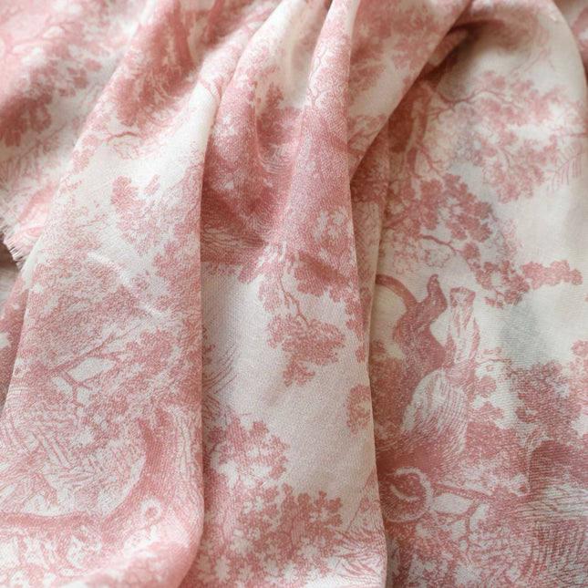 SCARF 180 CM IN LIGHT PINK SILK AND CASHMERE 418264