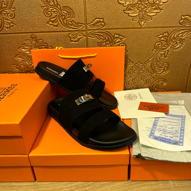 HM JACKSON SANDAL BLACK SUEDE