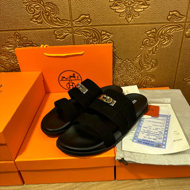 HM JACKSON SANDAL BLACK SUEDE