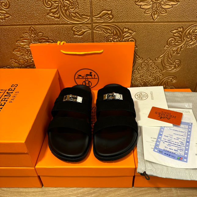 HM JACKSON SANDAL BLACK SUEDE